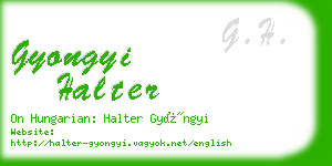 gyongyi halter business card